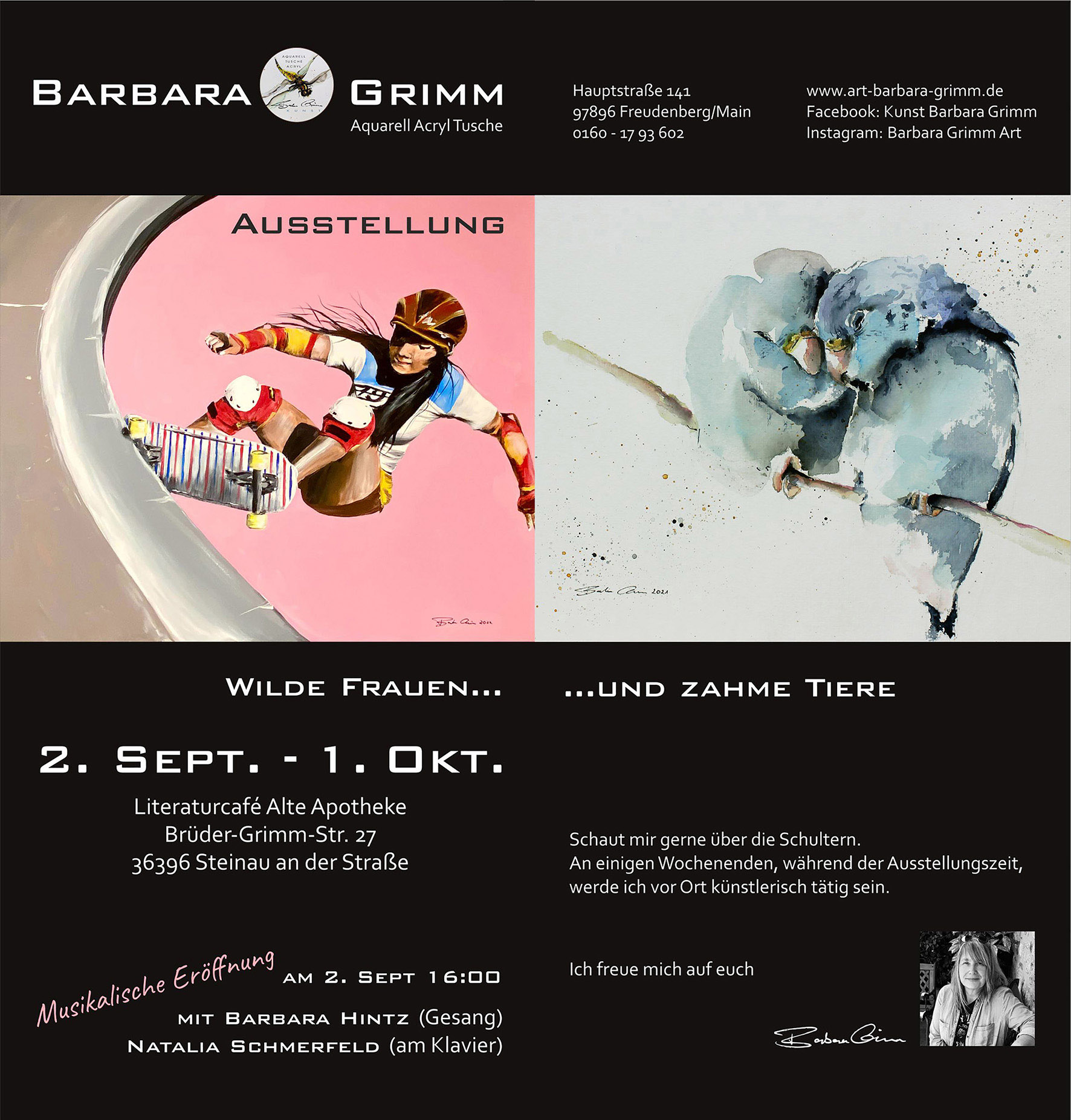 You are currently viewing Kunstausstellung „wilde Frauen… und zahme Tiere“ in Steinau
