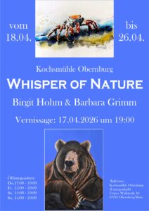 Read more about the article Ausstellung „WHISPER OF NATURE“ Obernburg 2026